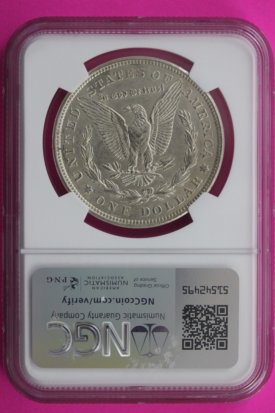 1921 D AU 58 Liberty Morgan Silver Dollar NGC Certified Graded Authentic 699