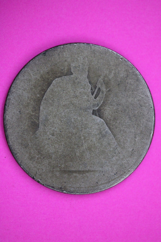 No Date Seated Liberty Half Dollar Silver Exact Coin Shown Low Grade Filler 2800