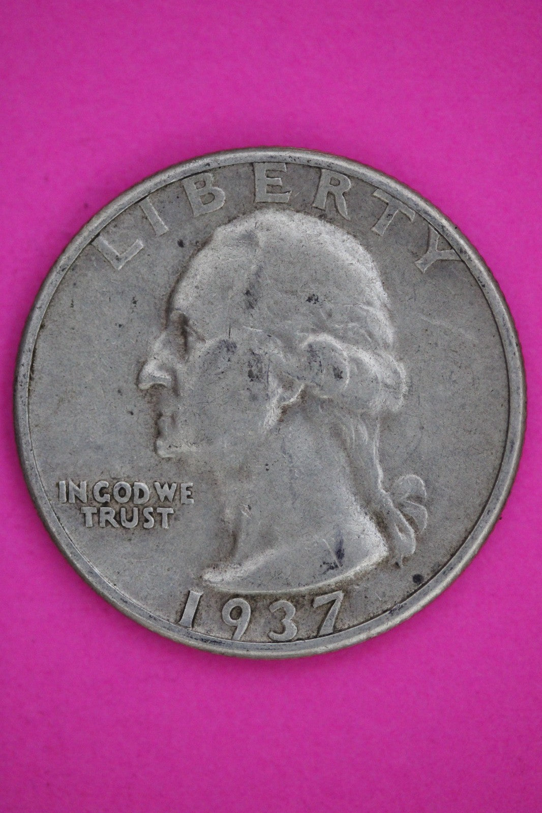 1937 S George Washington Silver Quarter Guaranteed Authentic Genuine Coin 2582