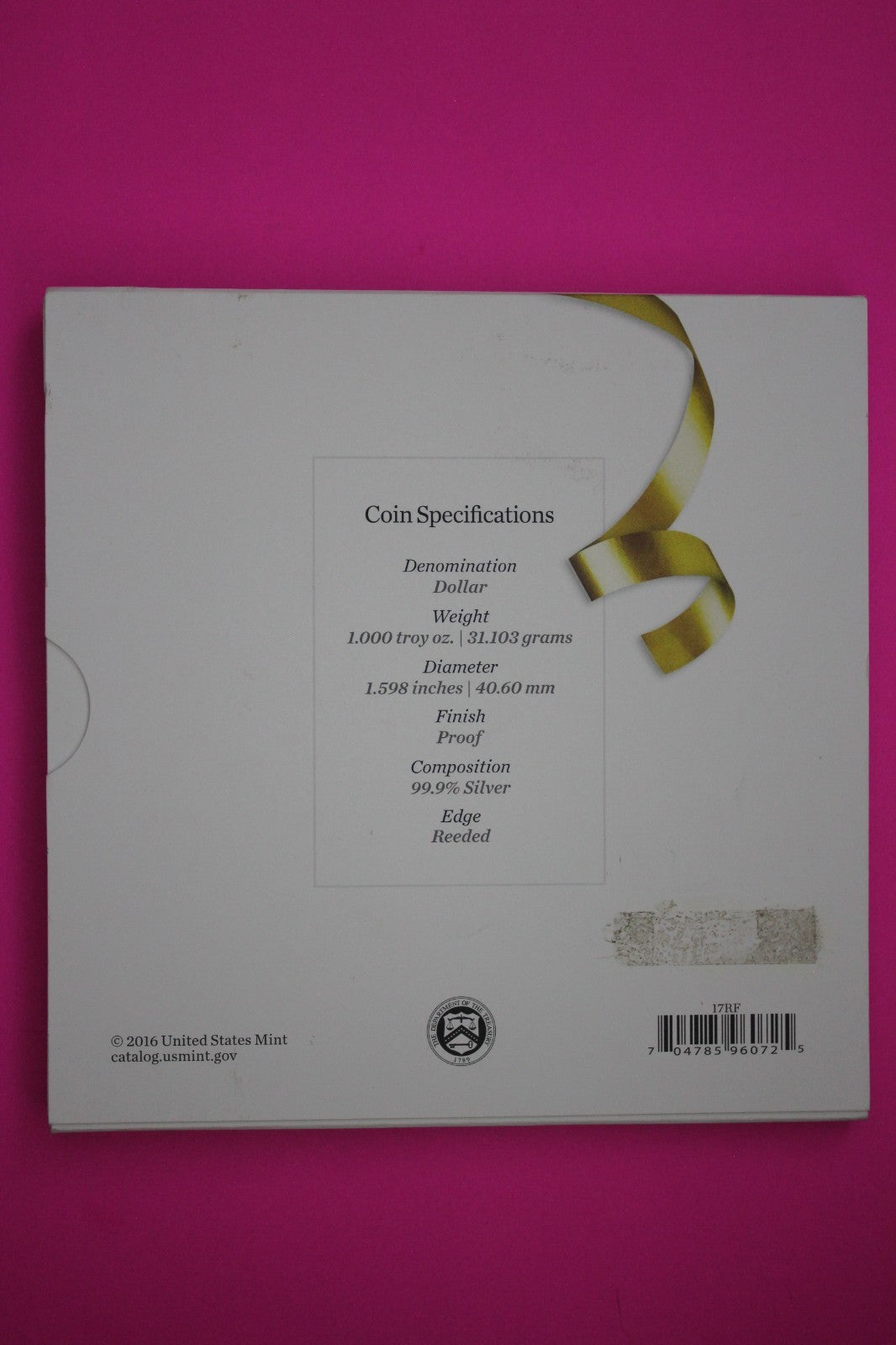 Gem 2017 S Congratulations U.S. Mint Set Proof Deep Cameo Silver Eagle COA 9062