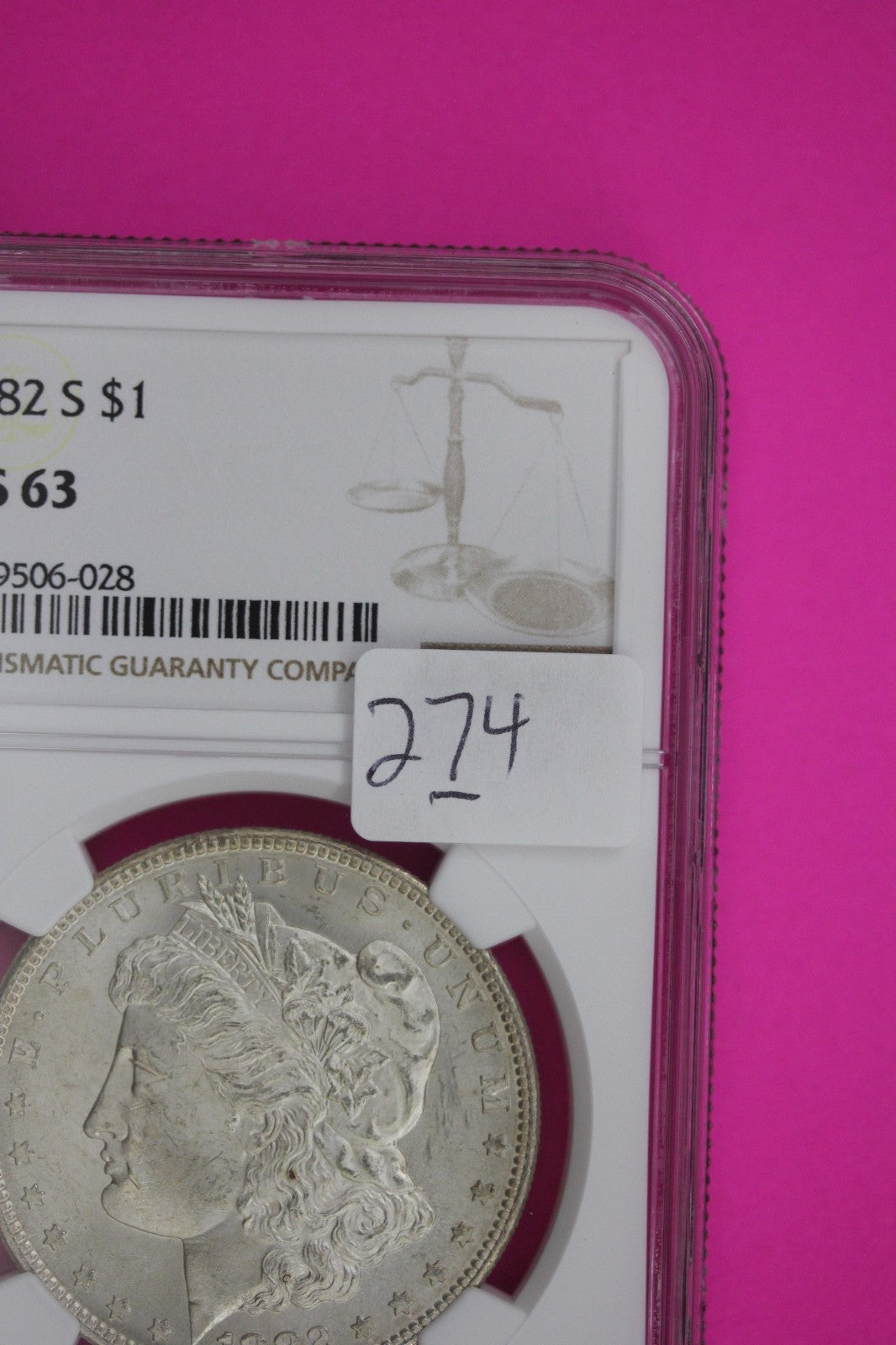 1882 S MS 63 Liberty Morgan Silver Dollar NGC Certified Graded Authentic 1241