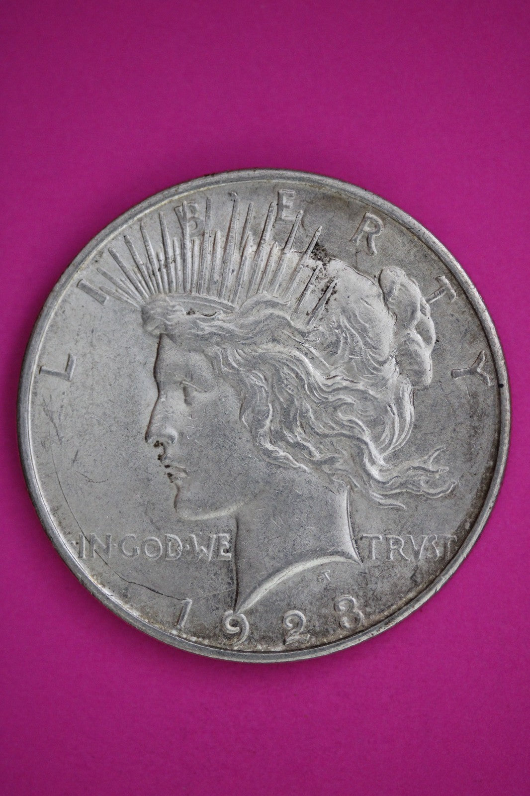 1923 D Peace Lady Liberty Semi Key Date Silver Dollar Guaranteed Authentic 2710