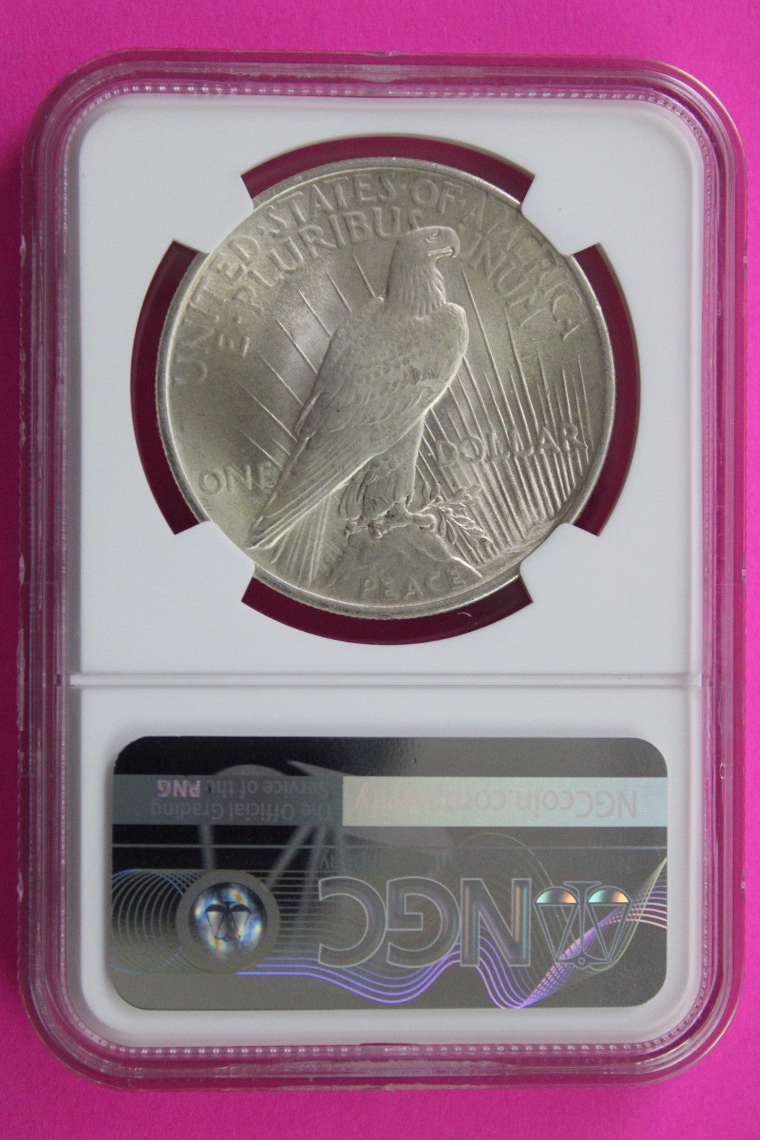 1924 P MS 63 Liberty Peace Silver Dollar NGC Certified Graded Authentic 723