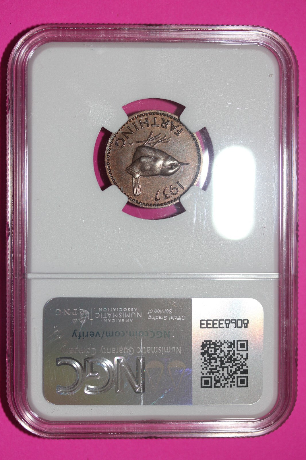 1937 PF 65 Great Britain Proof 1/4 Penny NGC Authentic Certified Authentic 201