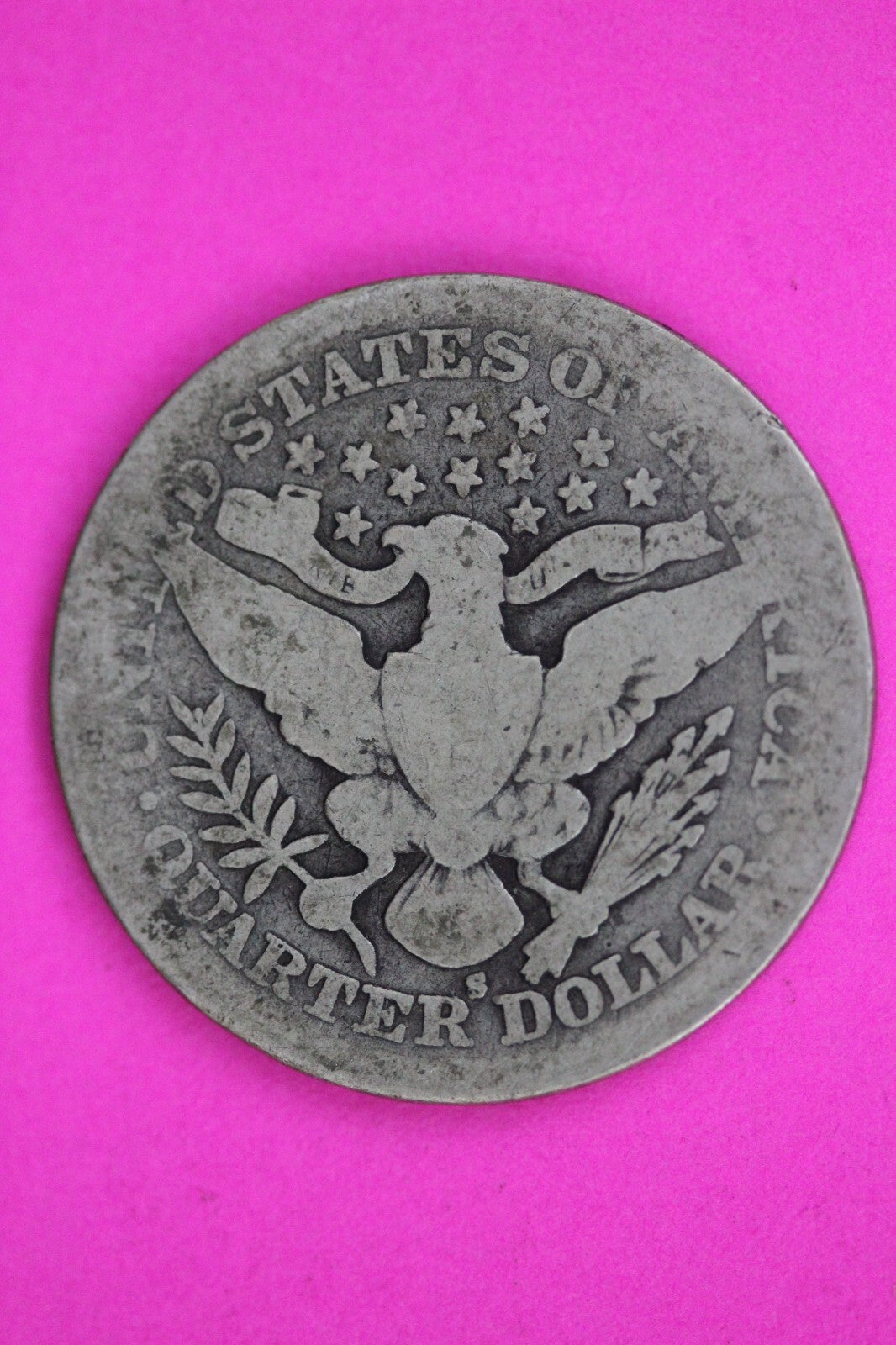 1908 S Barber Liberty Silver Quarter Guaranteed Authentic & Genuine Coin 1452