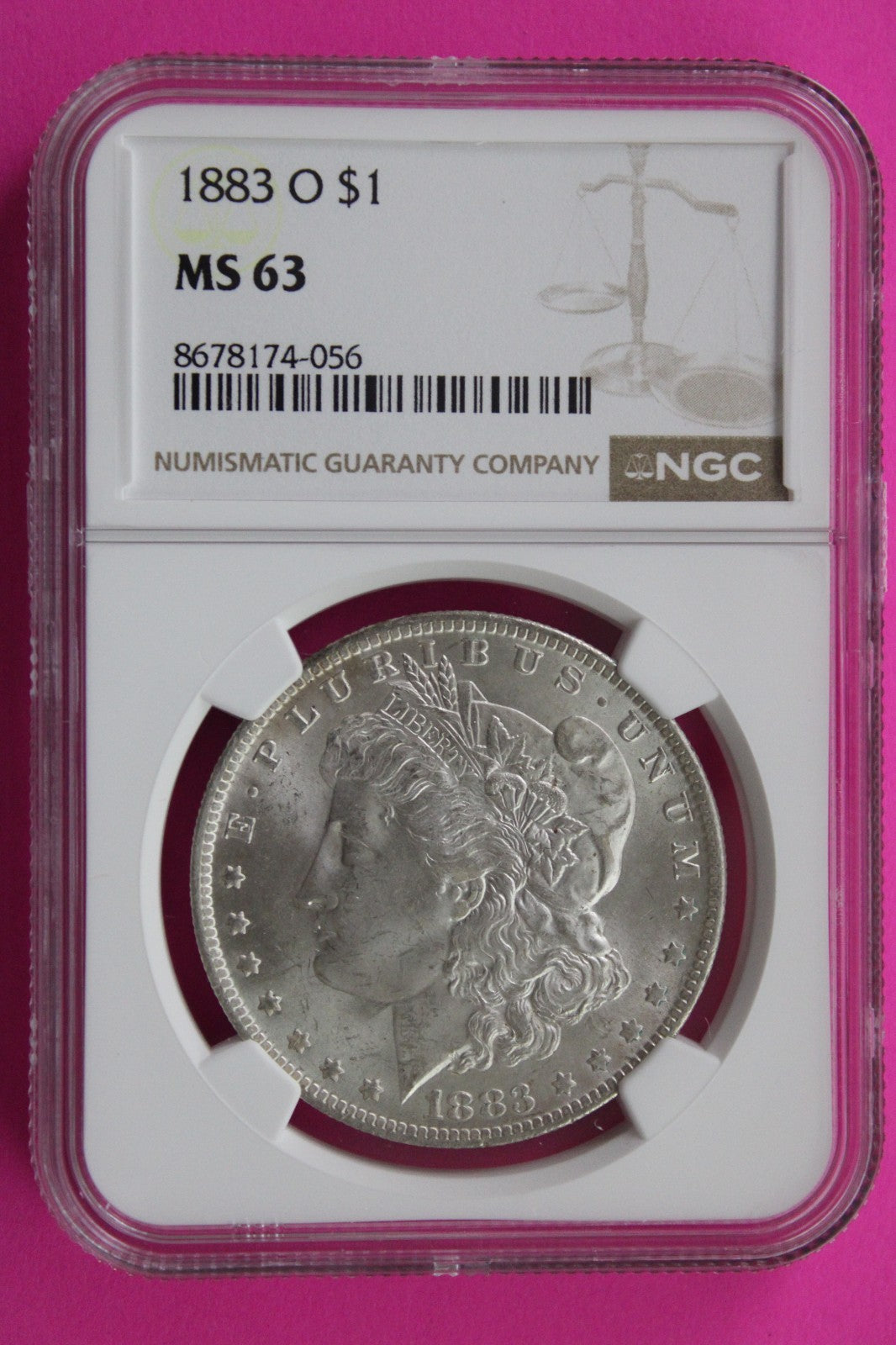 1883 O MS 63 Liberty Morgan Silver Dollar NGC Certified Graded Authentic 787