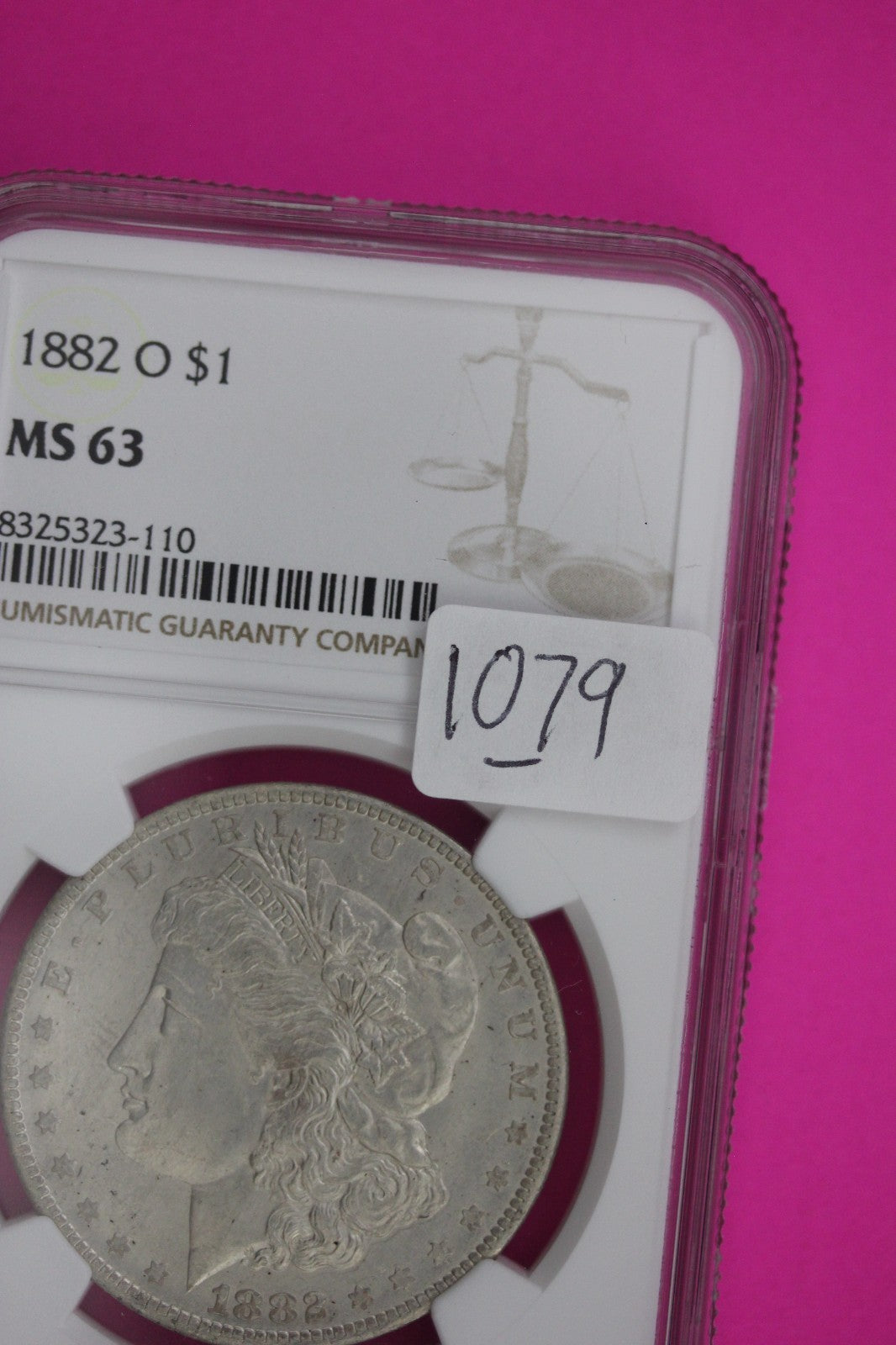 1882 O MS 63 Liberty Morgan Silver Dollar NGC Certified Graded Authentic 1079