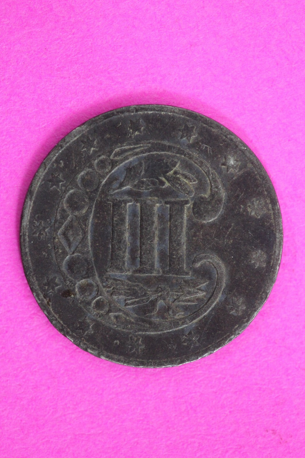 High Grade 1859 Trime 3 Three Cent Silver Dime Rare Semi Key Date Coin 123