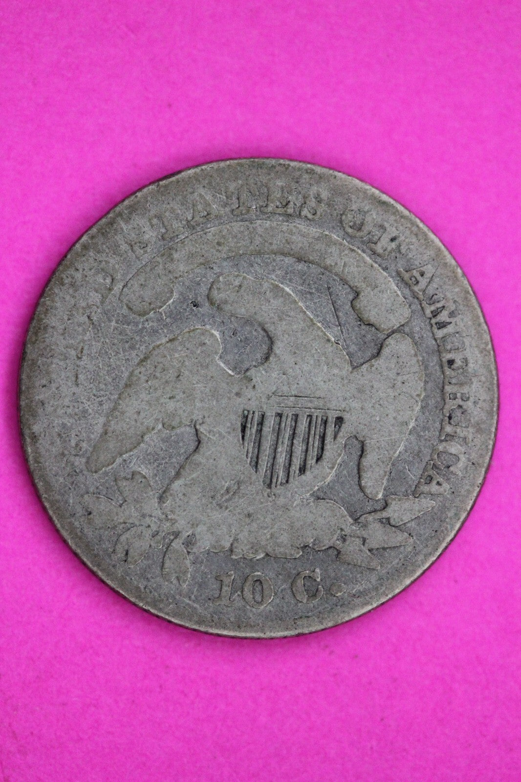 1834 Bust Capped Dime Lady Liberty Silver Coin Guaranteed Authentic Genuine 1298