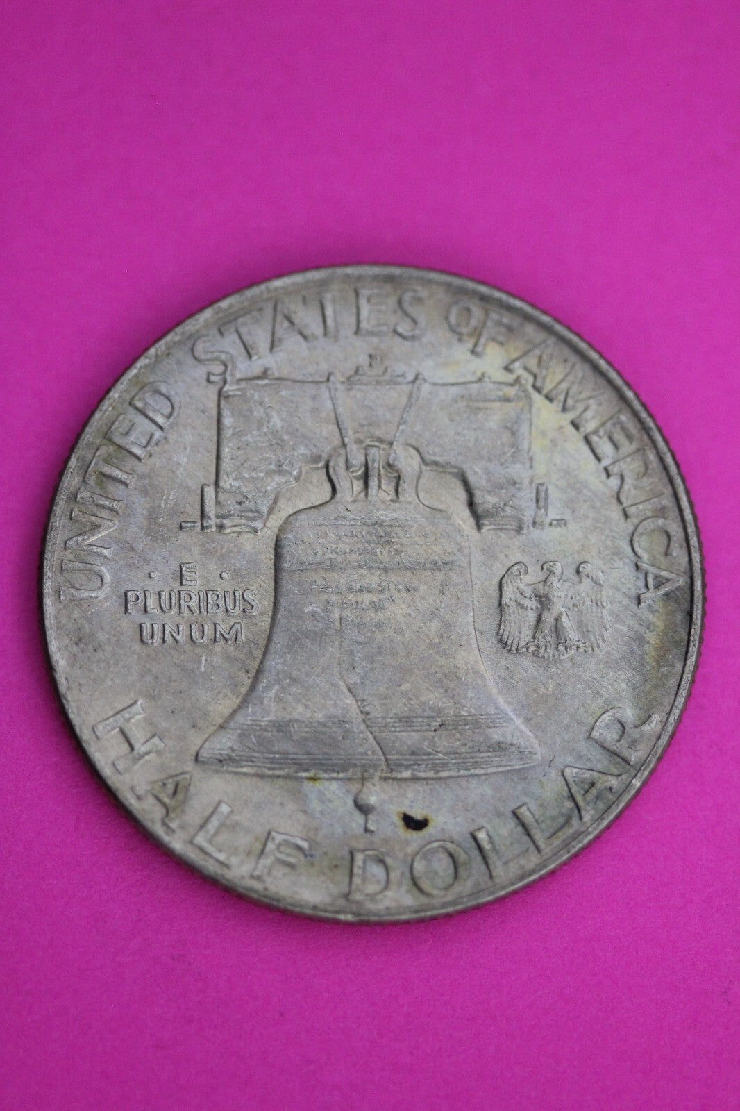 High Grade Toned 1951 D Ben Franklin Silver Half Dollar Exact Coin Shown 19