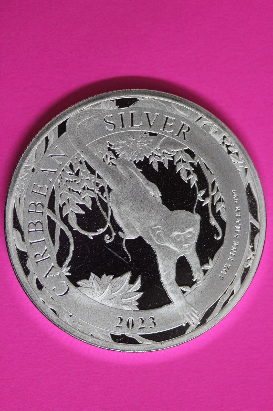 Gem BU 2023 Barbados Monkey 1 OZ Silver Coin .999 Fine $1.00 Same Coin In Pic 32