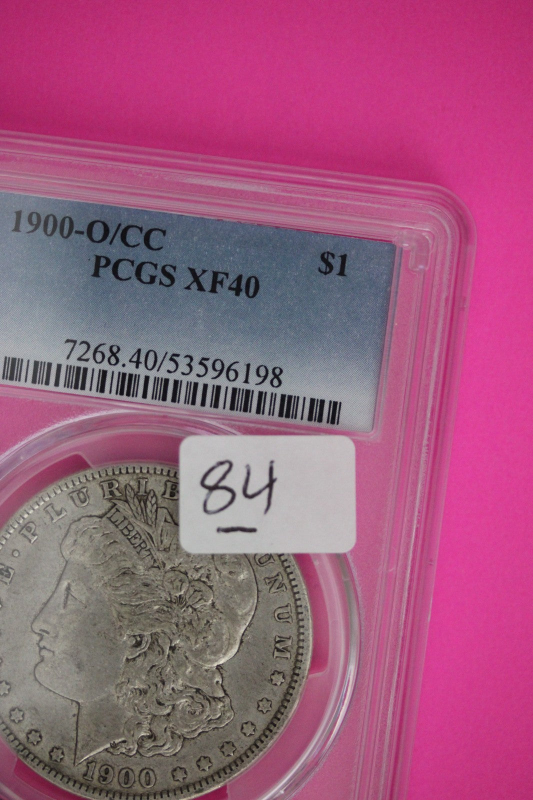 1900 O/CC XF 40 Liberty Morgan Silver Dollar PCGS Graded Authentic Certified 84