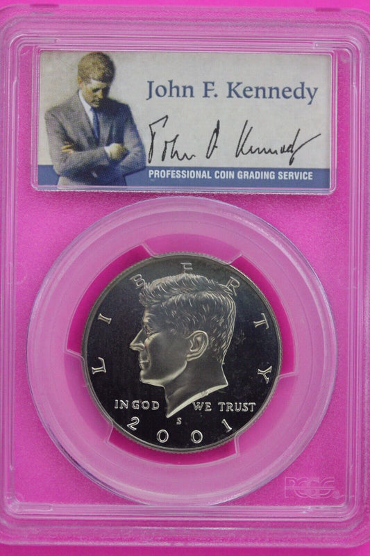 2001 S PR 69 Deep Cameo John Kennedy Clad Half Dollar JFK Label PCGS Slab 342