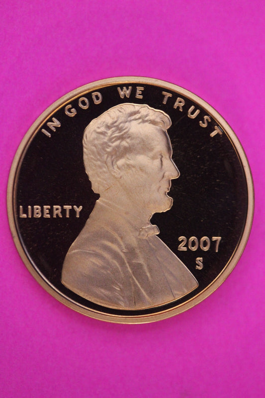 Gem Proof 2007 S Ultra Deep Cameo Lincoln Memorial Cent Same Coin In Pics TOM11