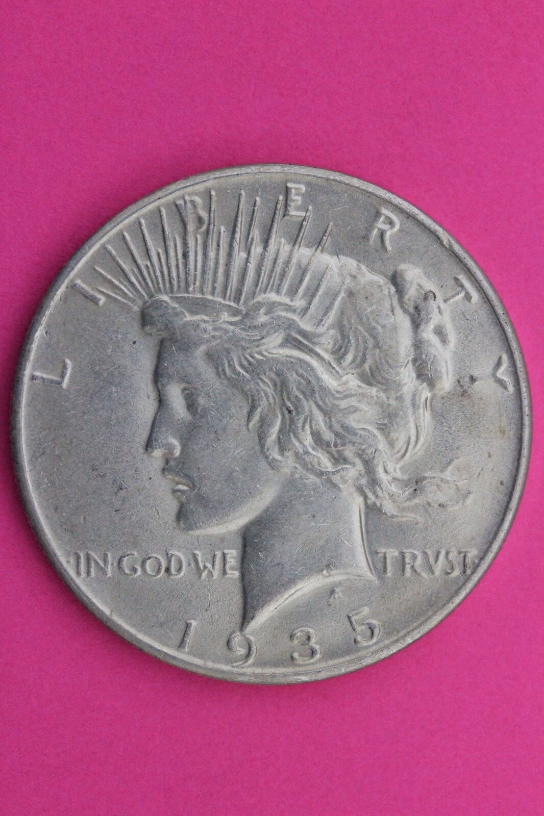 High Grade 1935 P Peace Silver Dollar LIberty Coin Guaranteed Authentic 0306N