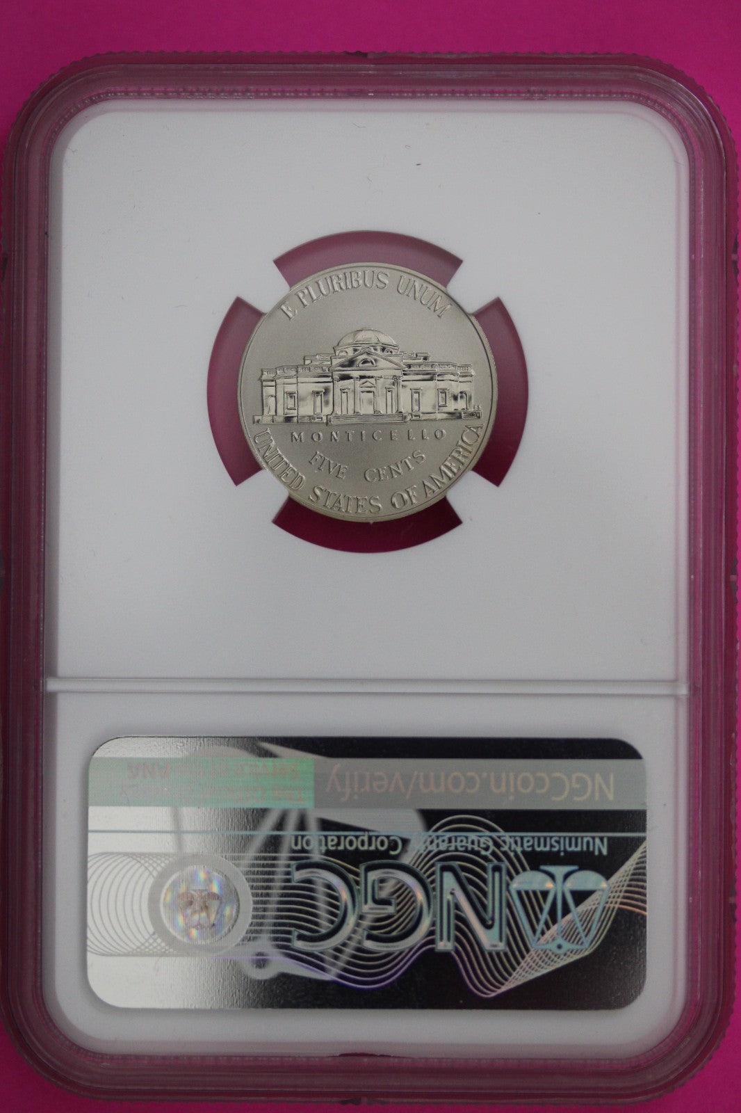 2018 S PF 70 Reverse Proof Jefferson Nickel 1 Coin From a Proof Set NGC Slab 319