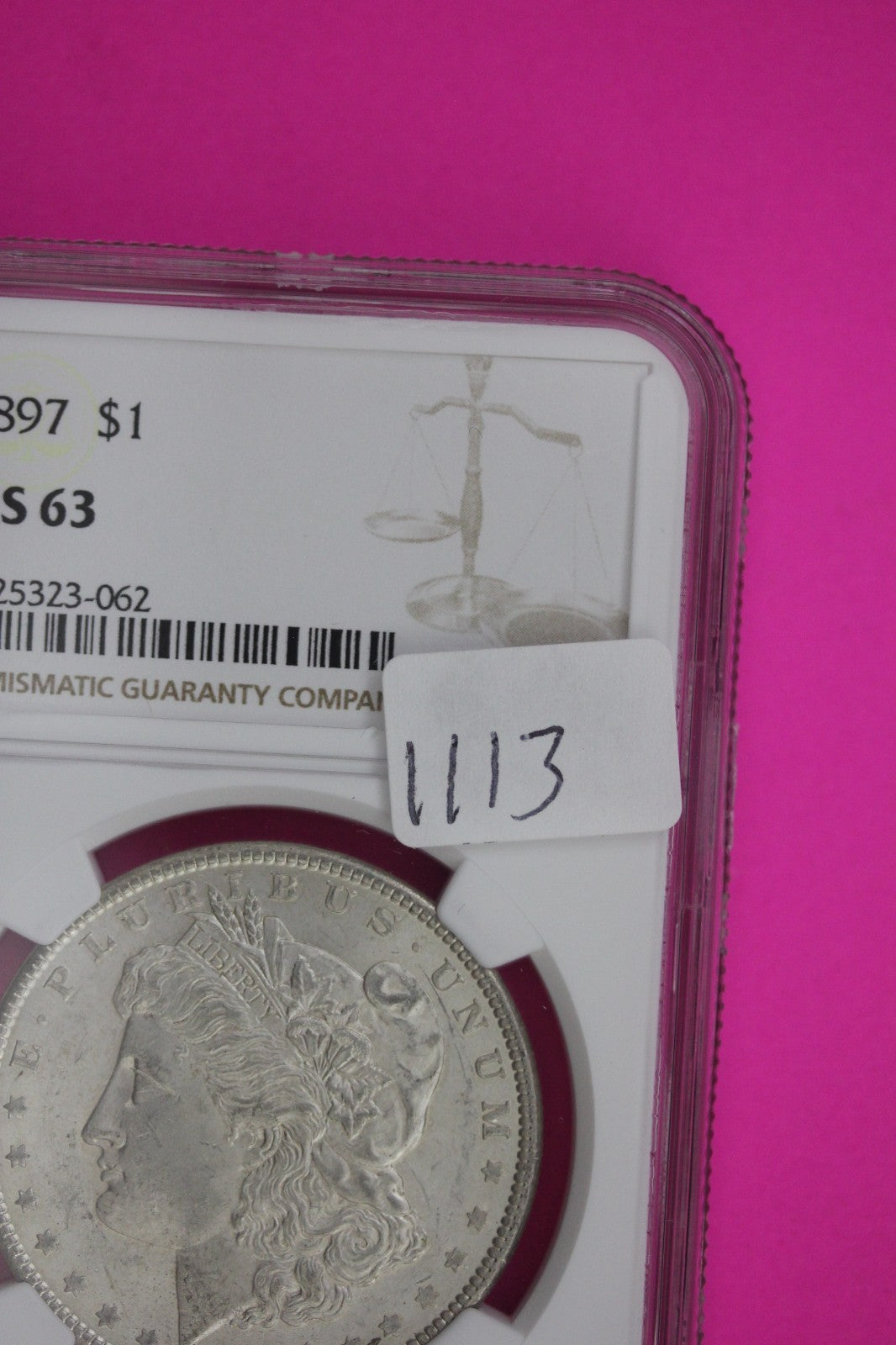 1897 P MS 63 Liberty Morgan Silver Dollar NGC Certified Graded Authentic 1113