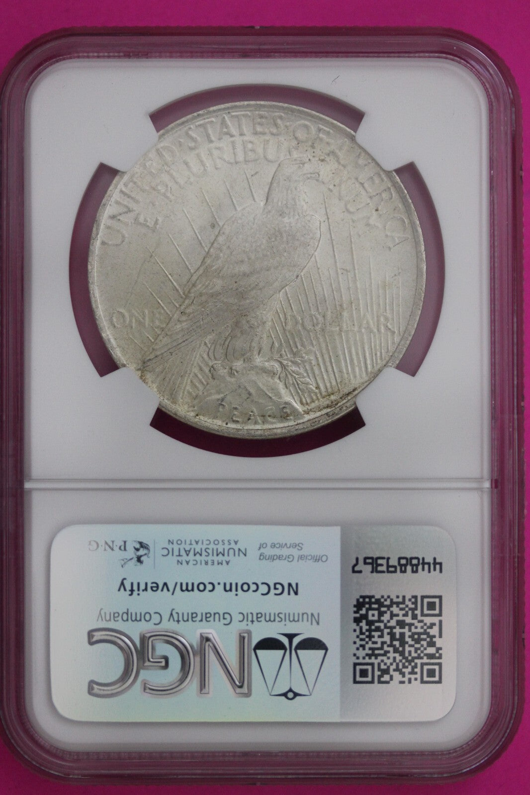 1922 P MS 64 Liberty Peace Silver Dollar NGC Certified Graded Authentic Coin 800