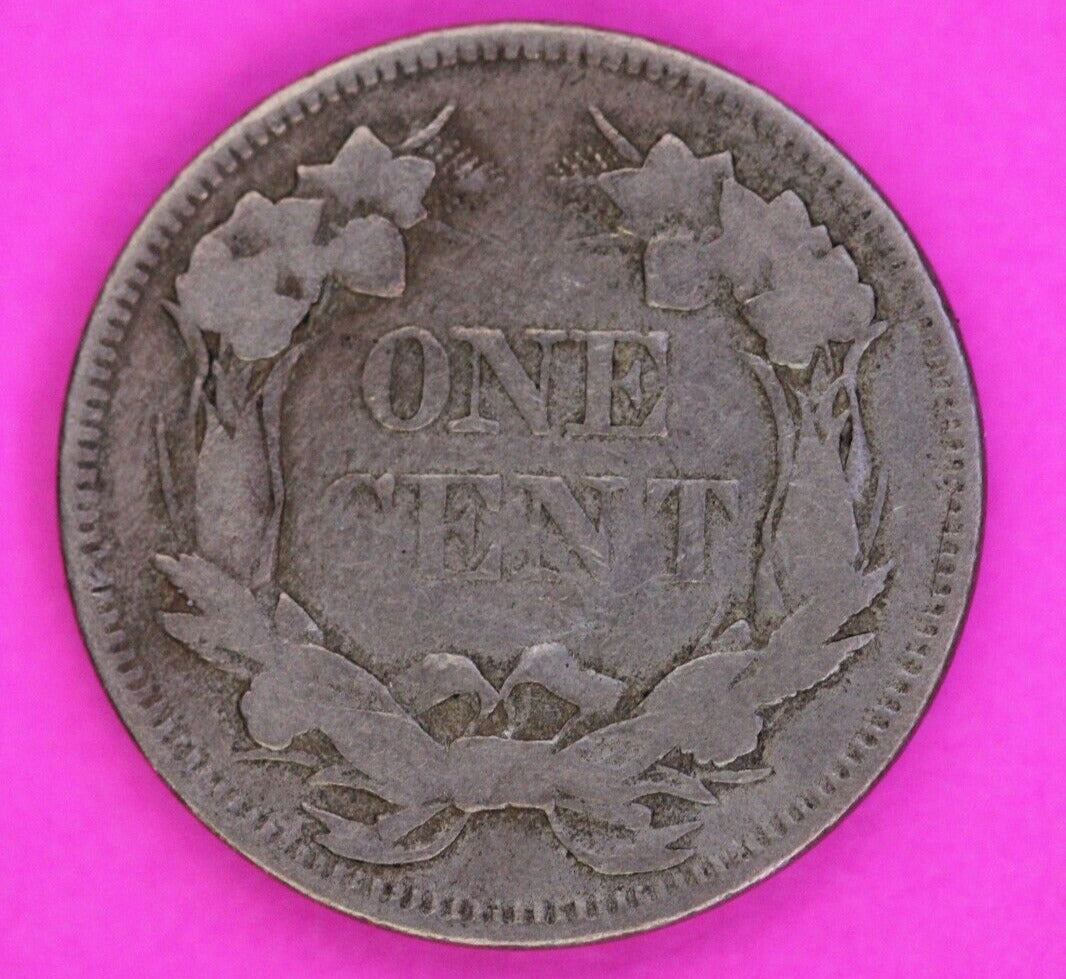 1857 Flying Eagle Cent Penny Exact Scarce Early Tpe Coin In The Pictures 74