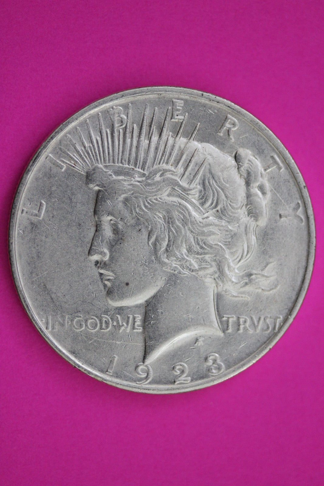 1923 D Peace Silver Dollar LIberty Coin Guaranteed Genuine American Seller 2037