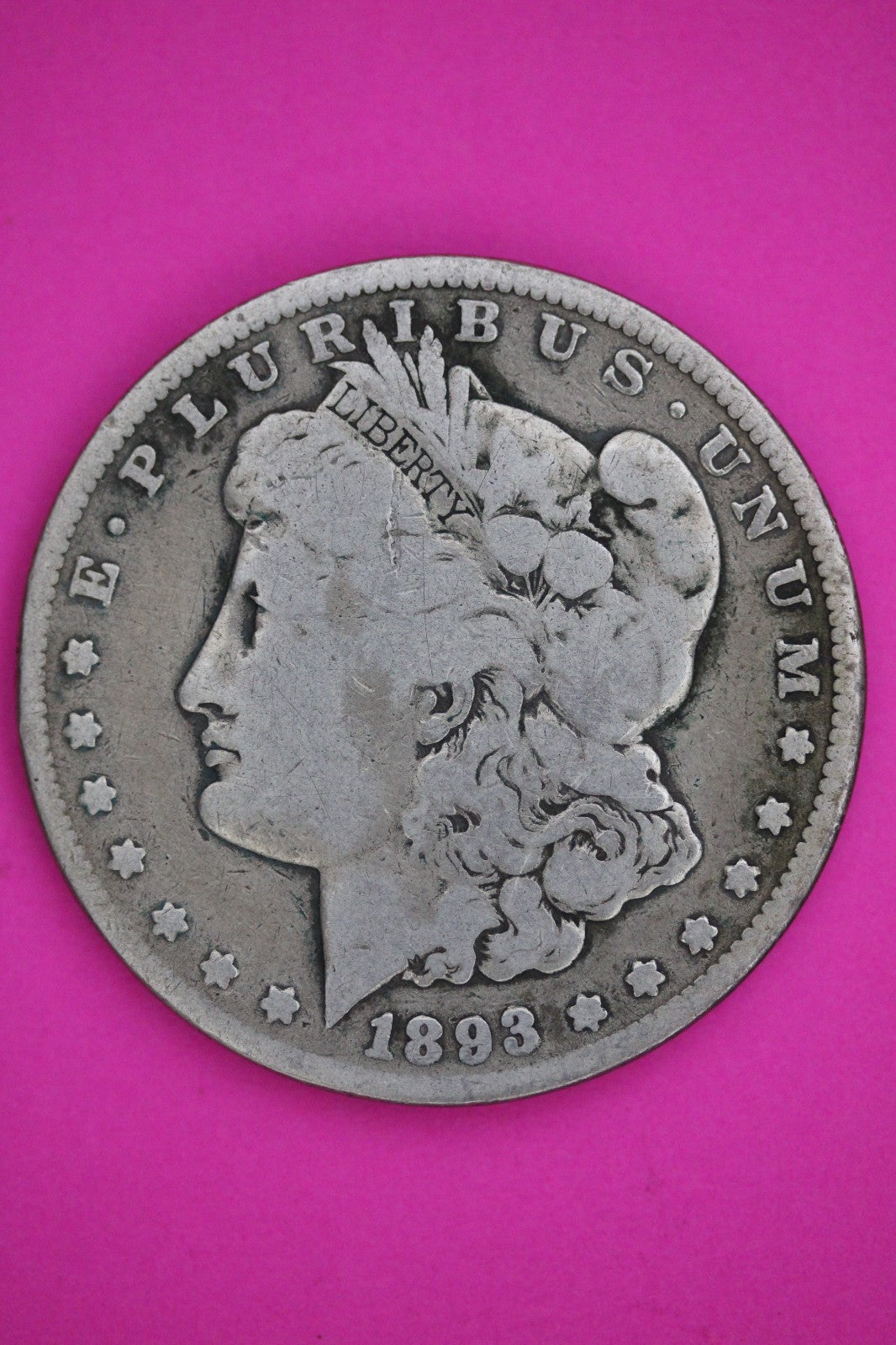 1893 CC Morgan Liberty Silver Dollar Guaranteed Authentic & Genuine Coin 2564