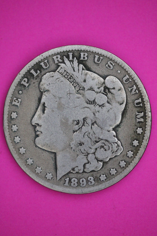 1893 CC Morgan Liberty Silver Dollar Guaranteed Authentic & Genuine Coin 2564