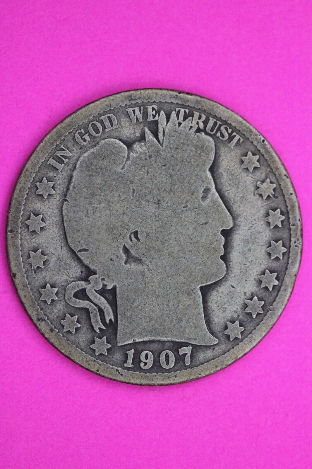 1907 P Barber Liberty Half Dollar Silver Coin You Get The Coin In Pics TOM38