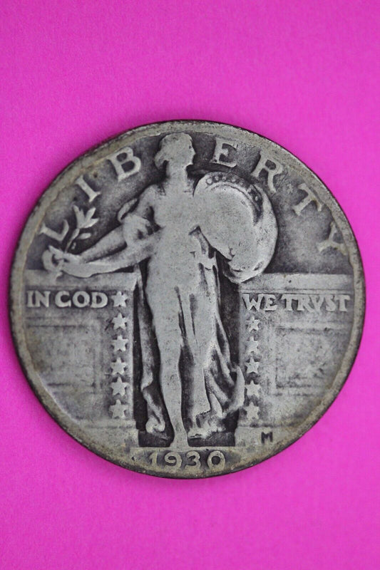 Full Date 1930 P Standing Liberty Silver Quarter You Get The Coin In Pics TOM 37