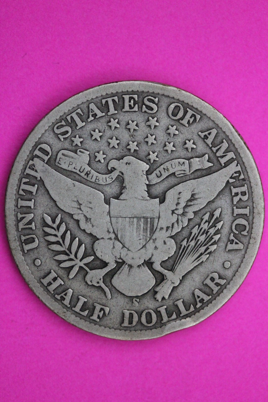 1909 Inverted S Barber Liberty Half Dollar Silver Coin Key Date Genuine 0408N