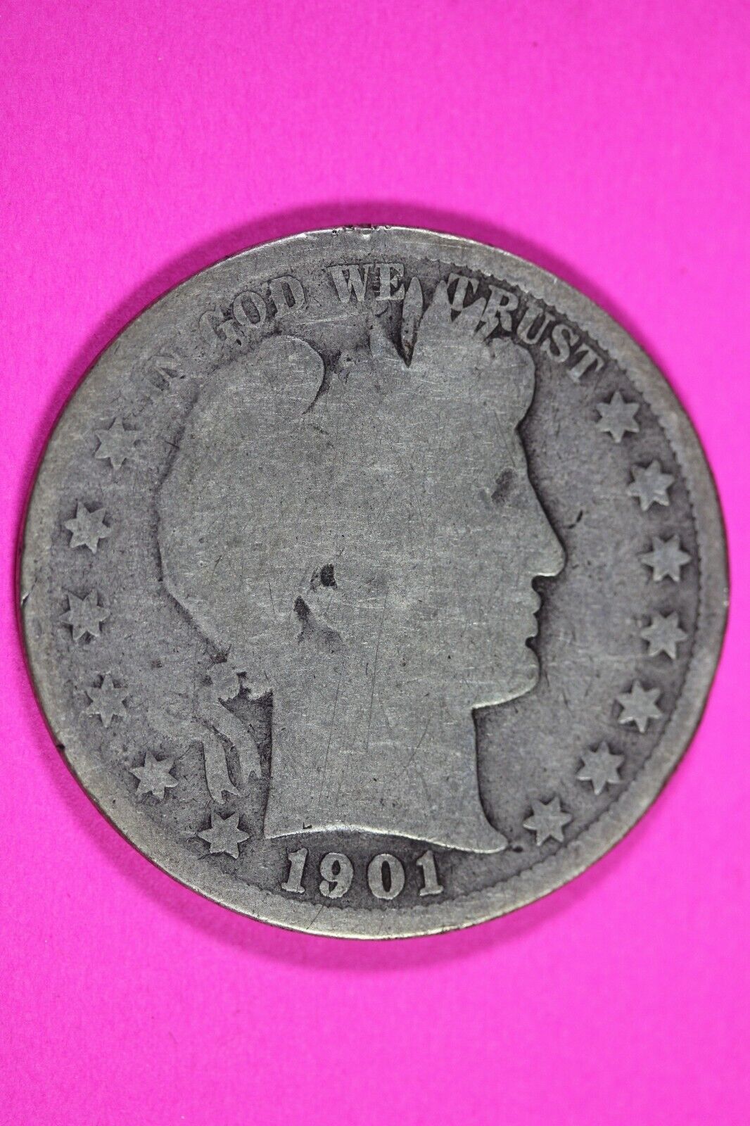 1901 S Barber Liberty Half Dollar Scarce Semi Key Date Coin San Francisco 266
