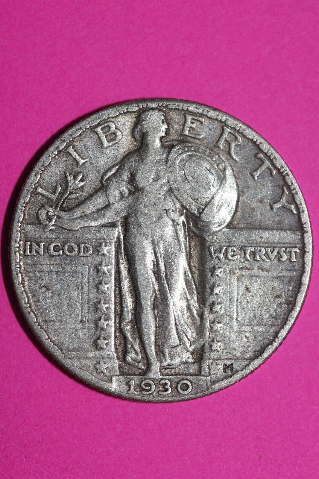 High Grade 1930 P Standing Liberty Silver Quarter Guaranteed Authentic Coin 1110