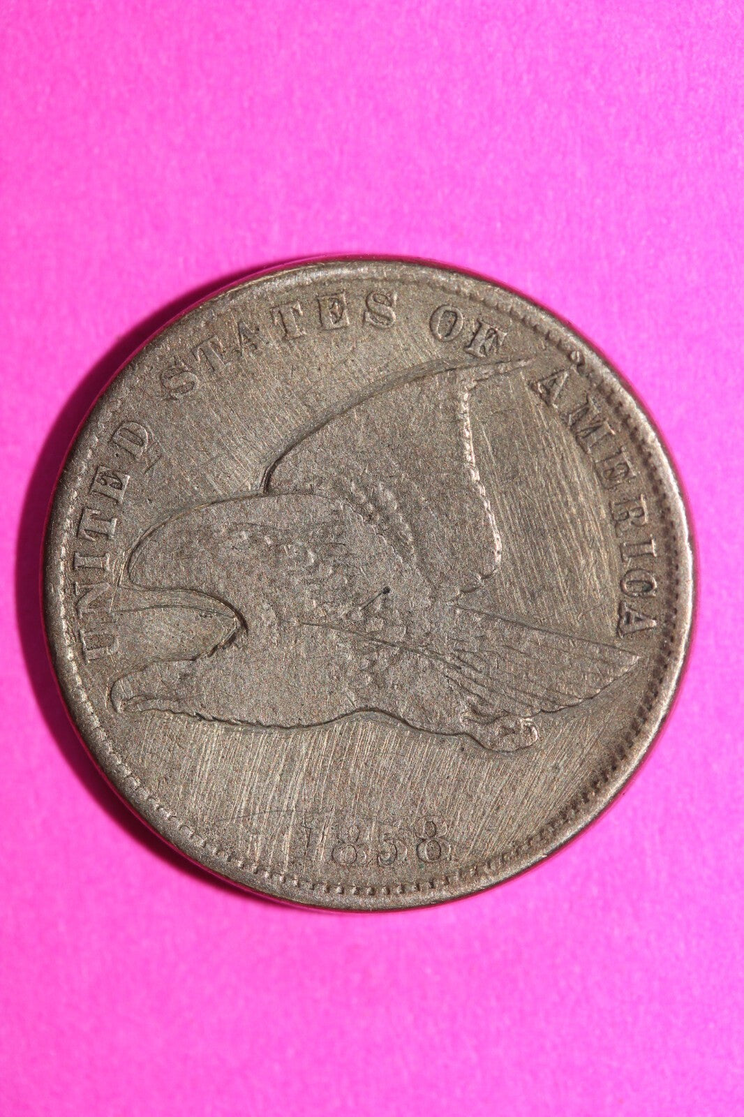 1858 Flying Eagle Cent Penny Exact Scarce Early Type Exact Coin as Pictured 30