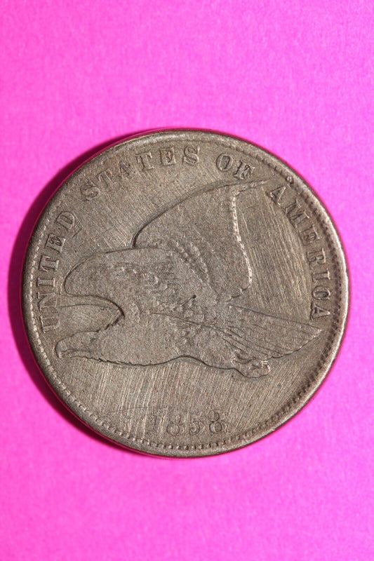 1858 Flying Eagle Cent Penny Exact Scarce Early Type Exact Coin as Pictured 30