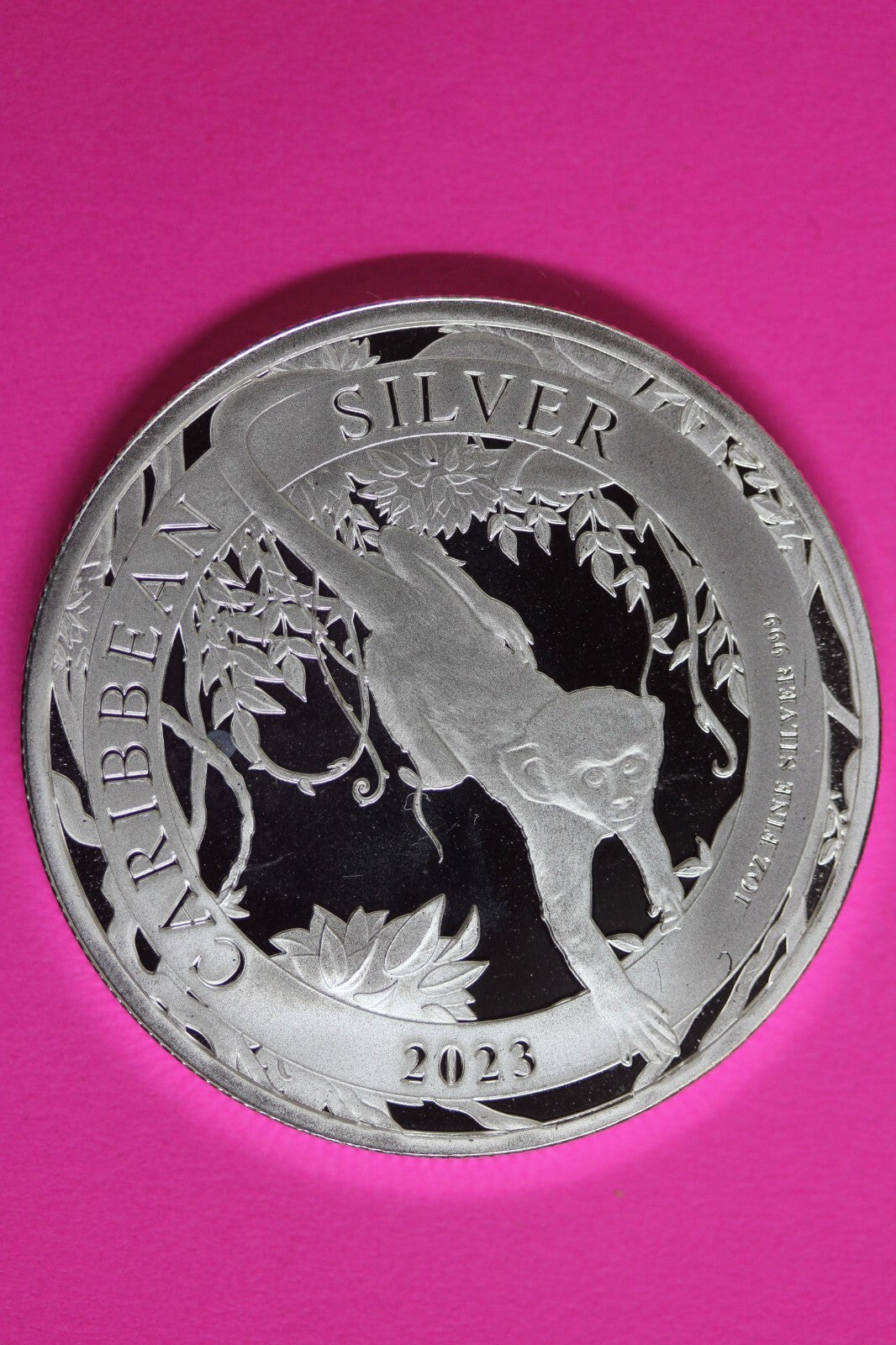 Gem BU 2023 Barbados Monkey 1 OZ Silver Coin .999 Fine $1.00 Same Coin In Pic 31