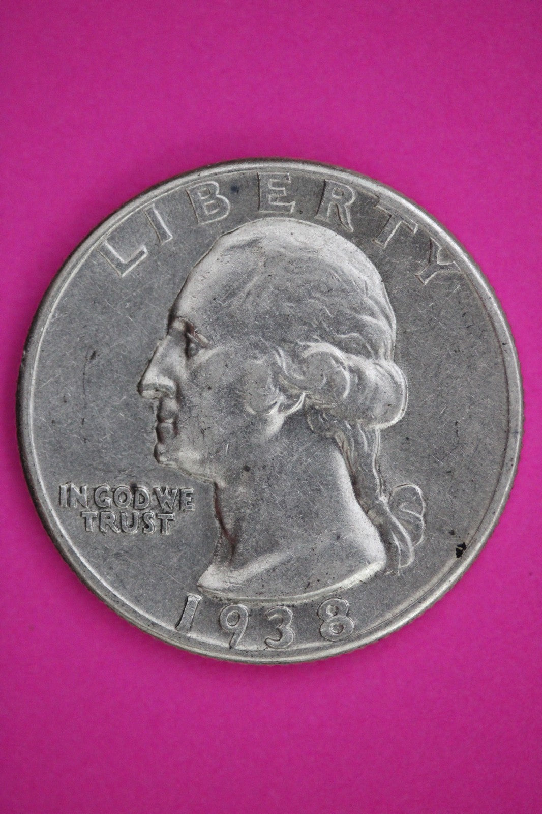 High Grade 1938 P George Washington Silver Quarter Guaranteed Genuine Coin 2608