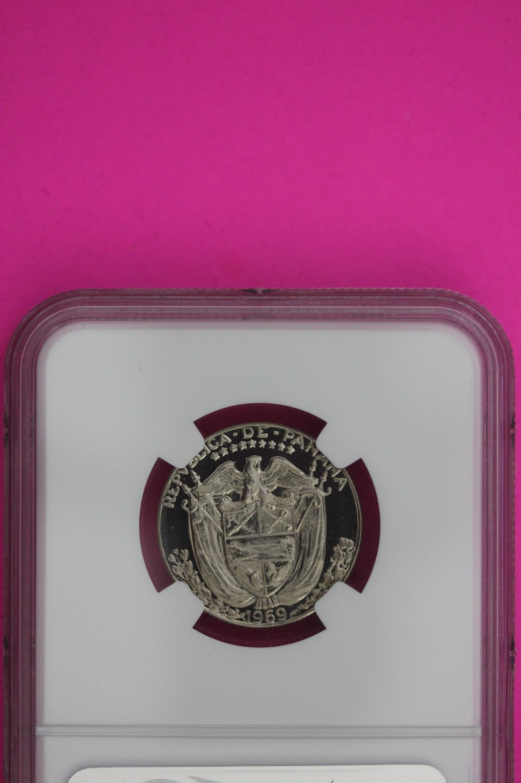 Top Pop 1969 Panama PF 69 Proof 1/4 Balboa NGC Graded Certified Genuine 1294