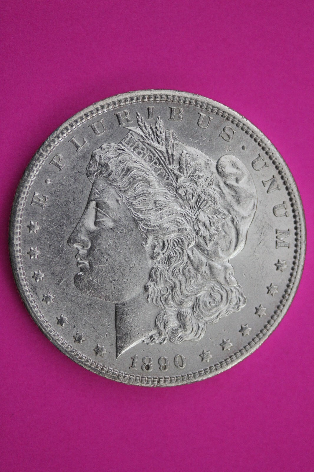 High Grade 1890 S Morgan Lady Liberty Rare Date Silver Dollar  Authentic 0210N