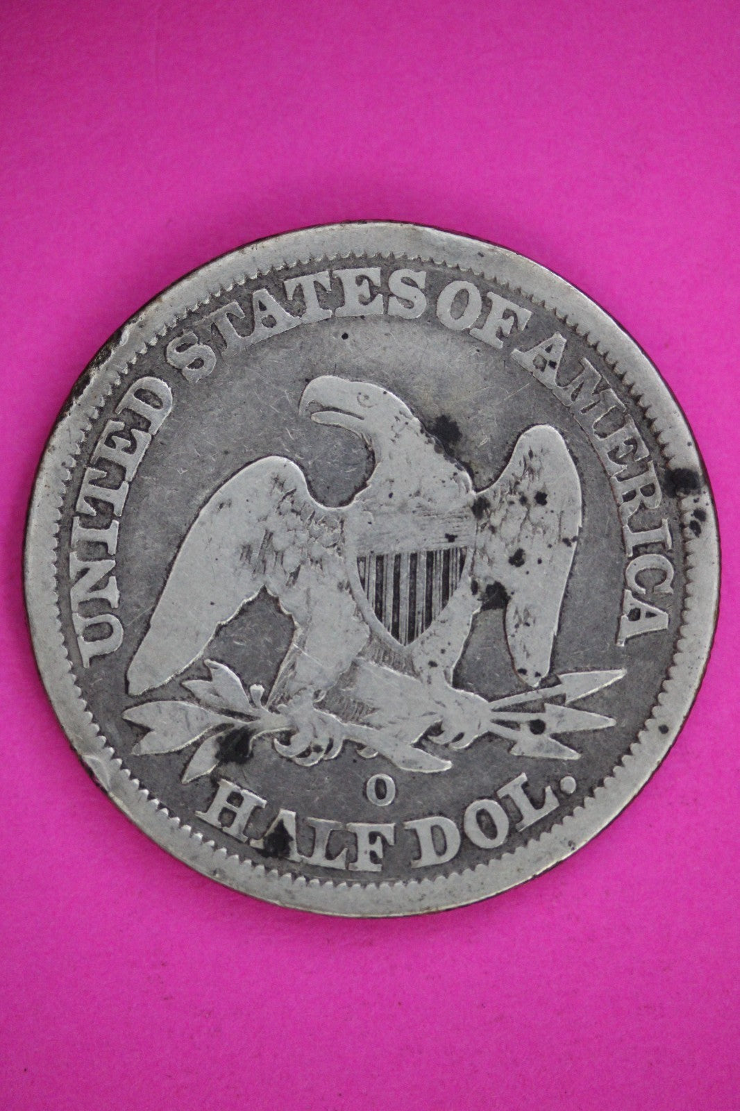 1843 O Seated Liberty Silver Half Dollar Guaranteed Authentic Genuine Coin 2855