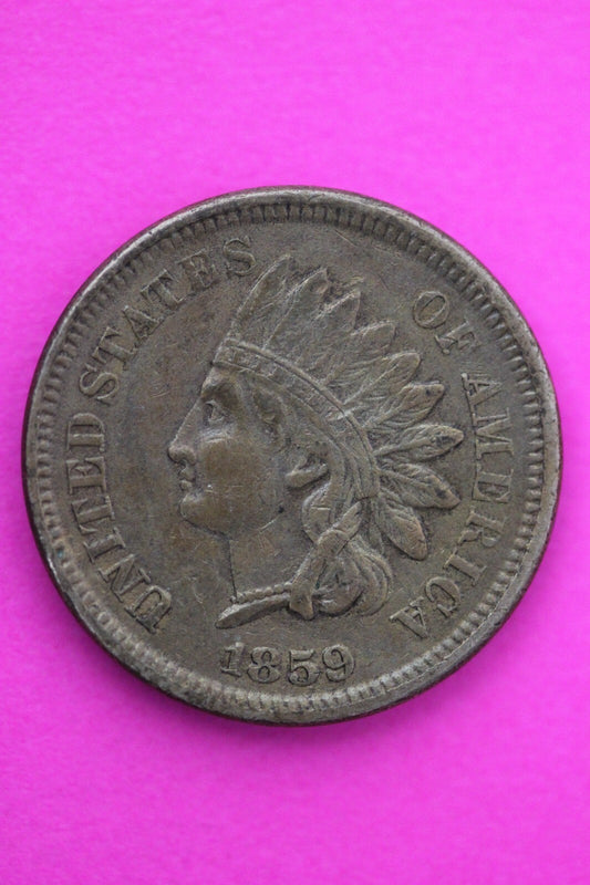 1859 Copper Nickel Indian Head Cent Penny Exact Early Type Coin Pictured 22