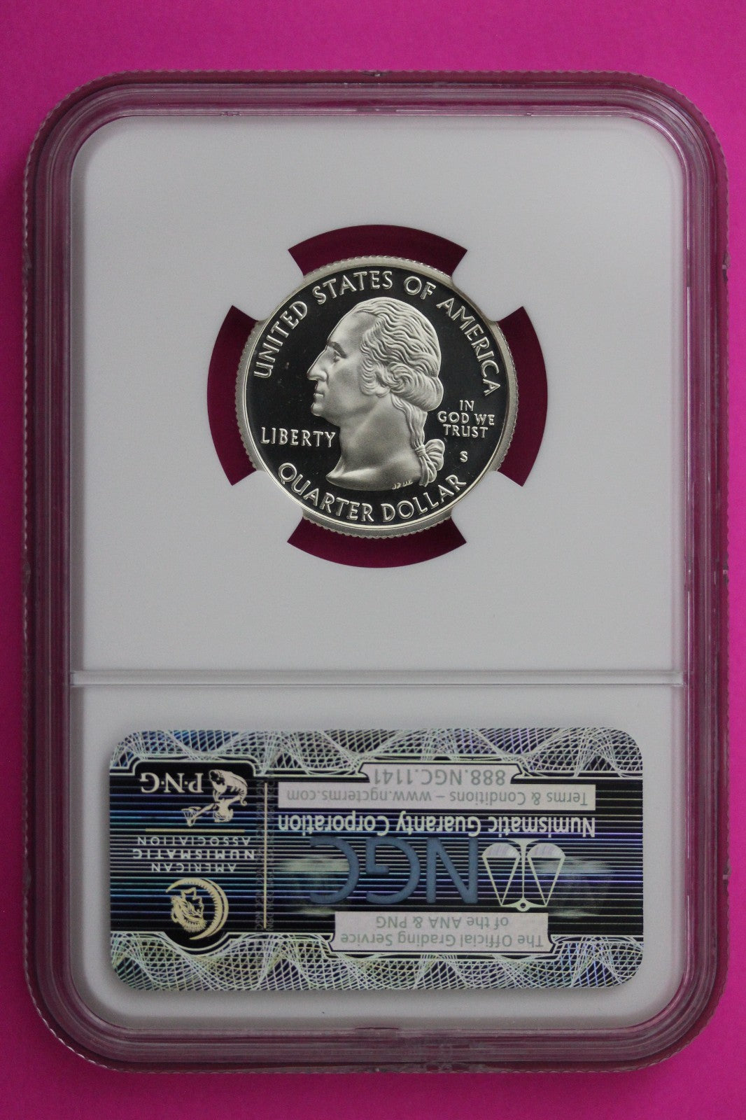 2001 S PF 70 Rhode Island Silver State Quarter NGC Certified Authentic Slab 446