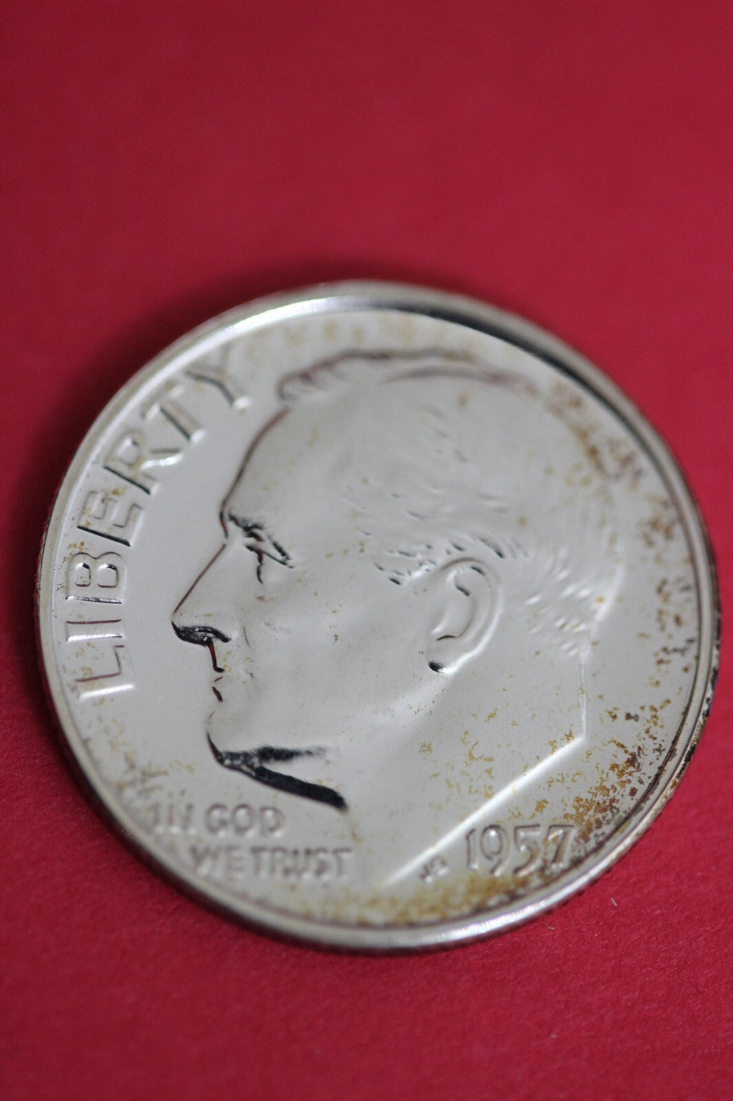 Toned 1957 Silver Proof Roosevelt Dime Exact Coin Shown Fast Shipping OCE 20