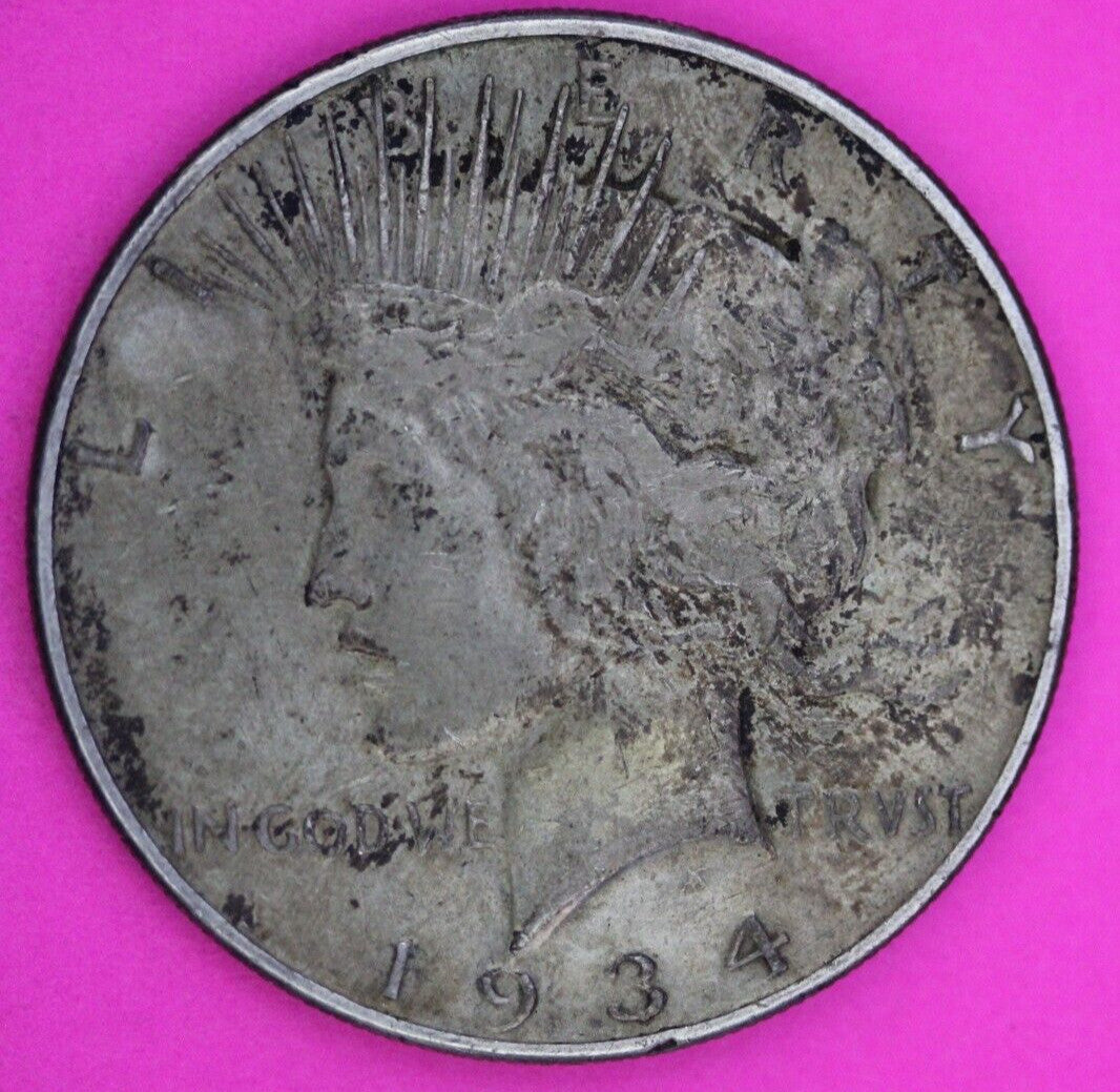 1934 P Liberty Peace Silver Dollar Scarce Semi Key Date Coin Philadelphia 137