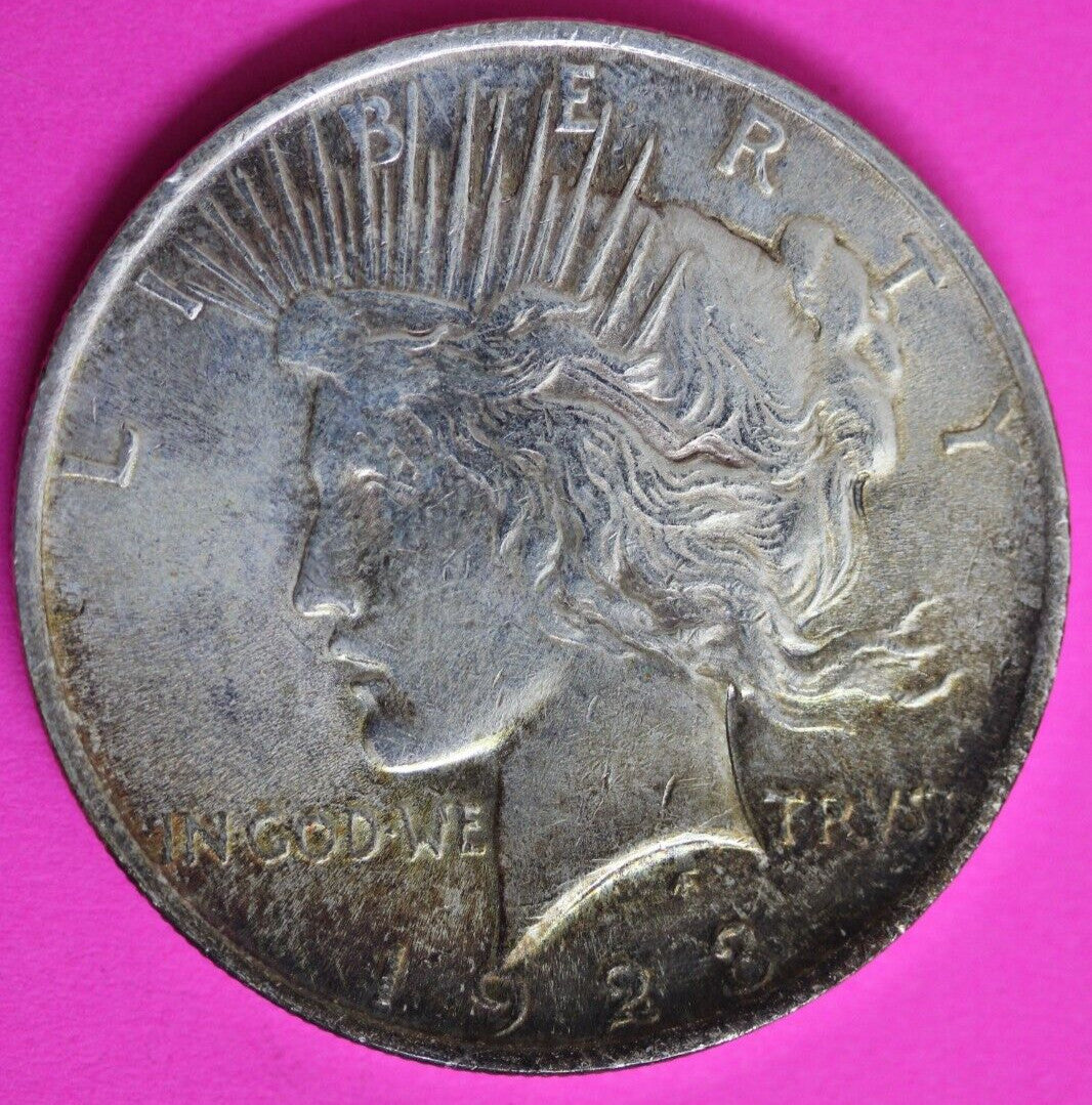 Gold Toned 1923 P Liberty Peace Silver Dollar Exact Coin Shown Better Grade 114