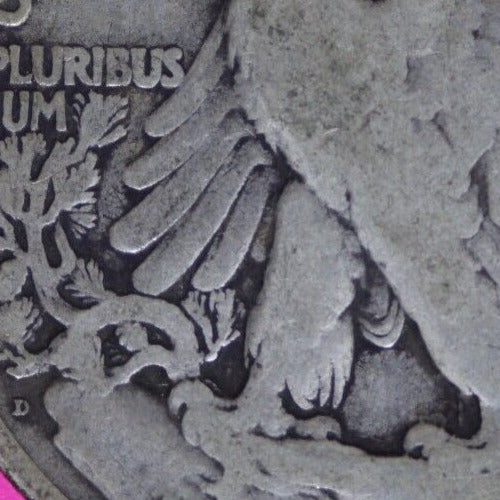 1920 D Walking Liberty Half Dollar Scarce Semi Key Date Silver Coin 87