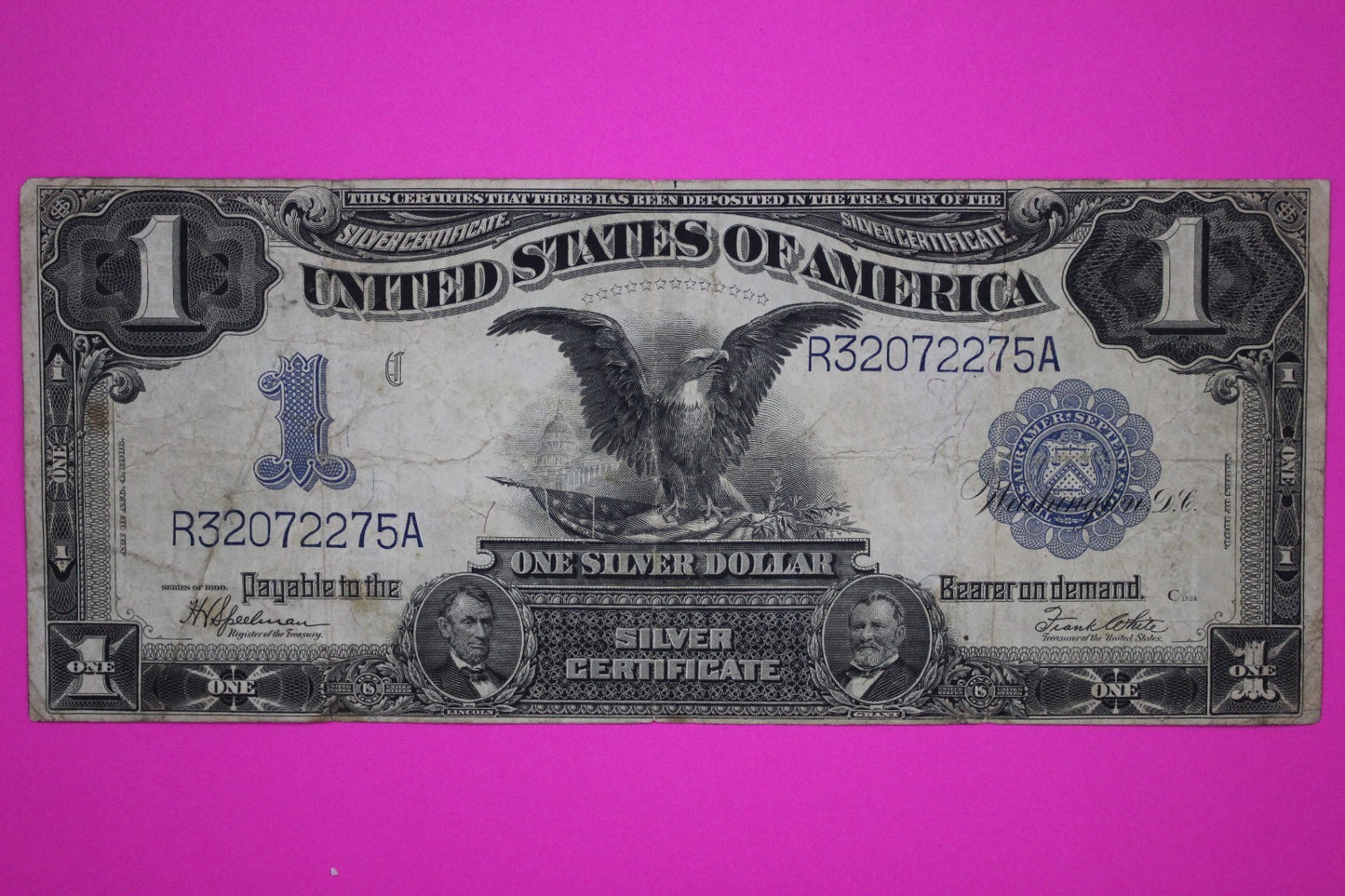 1899 $1 One Dollar Black Eagle Silver Certificate FR 236 Guaranteed Authentic 13