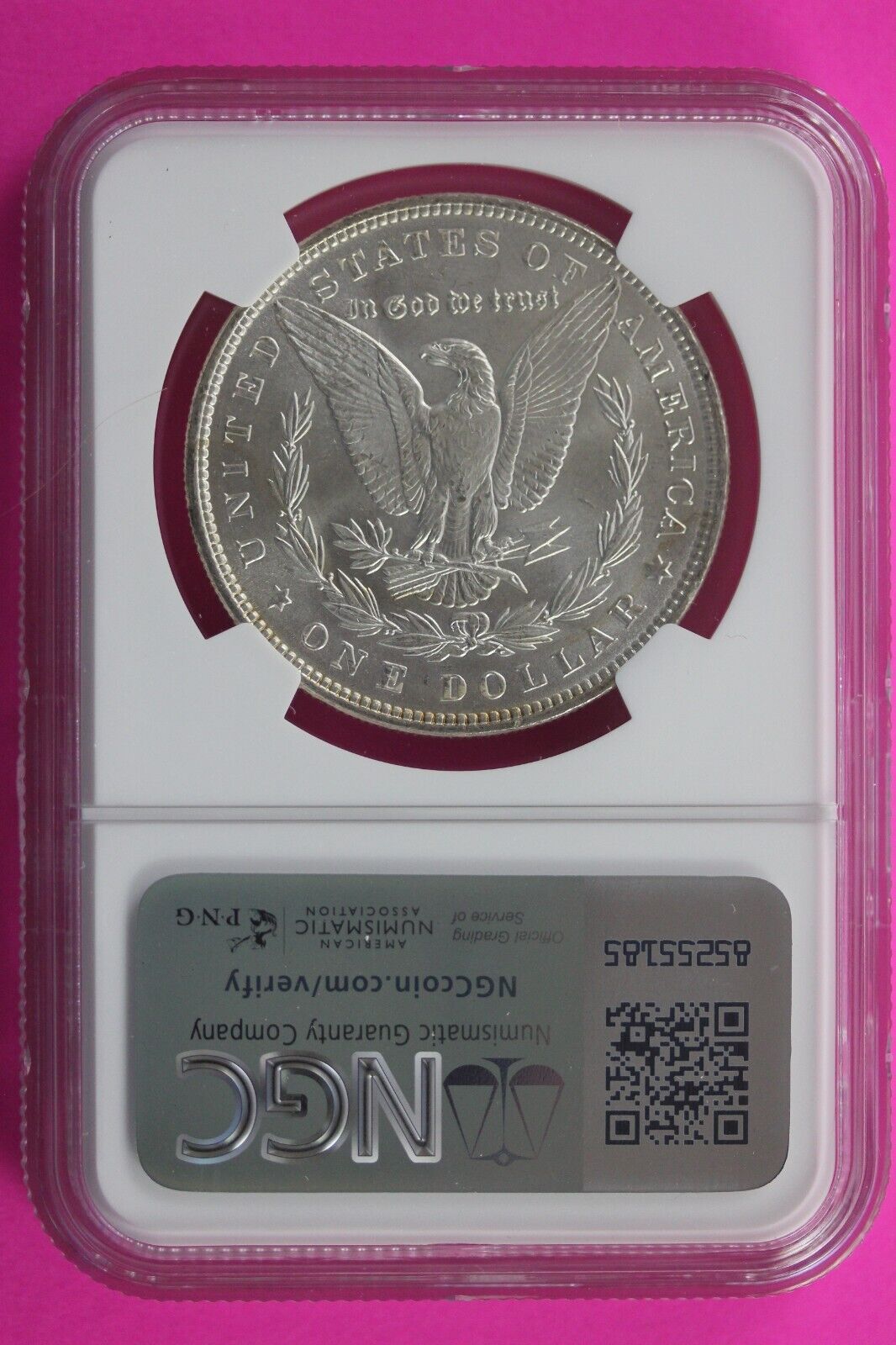 1886 P MS 63 Liberty Morgan Silver Dollar NGC Certified Graded Authentic Slab 16