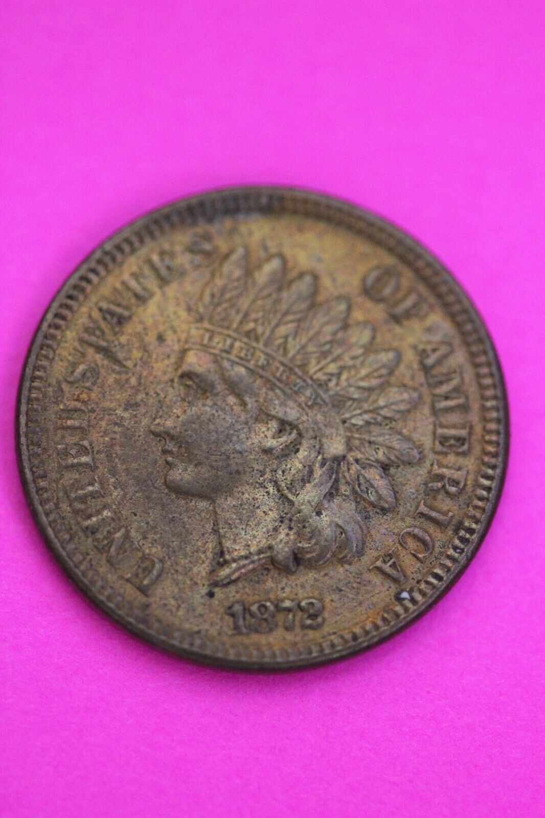 1872 Snow 10-A Shallow N Reverse Indian Head Cent Penny Very Rare Type 335