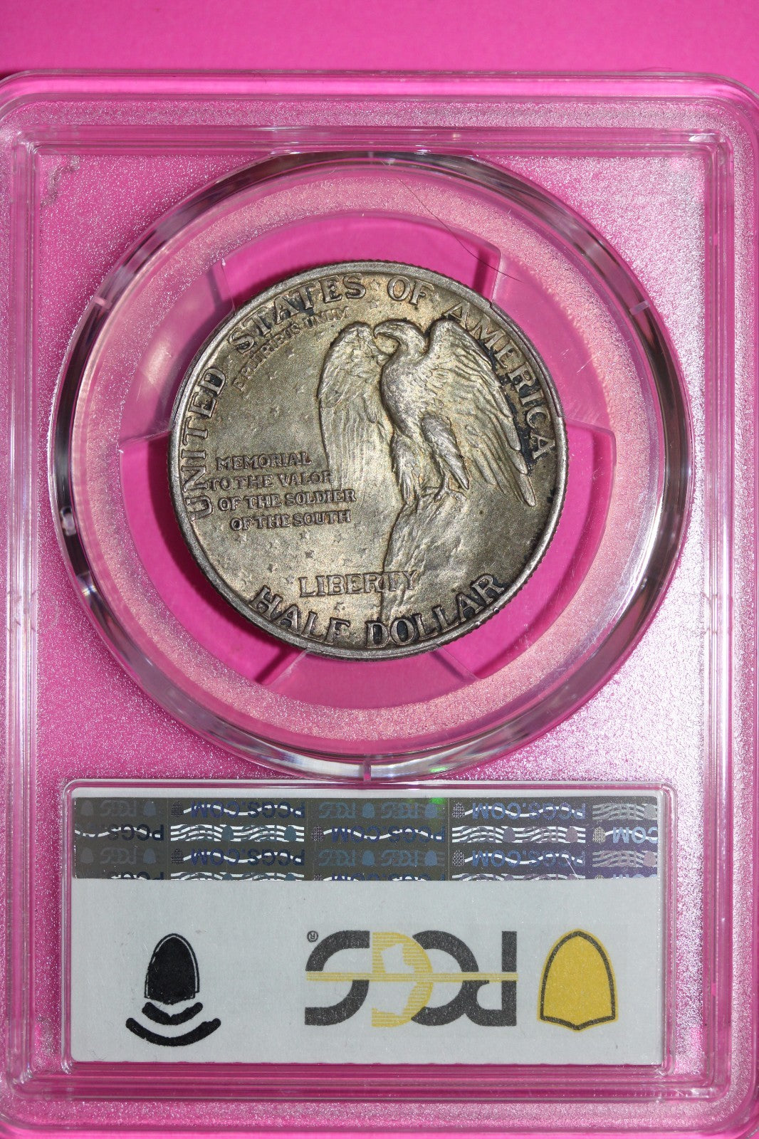 1925 MS 64 Stone Mountain Commemorative Silver Half Dollar PCGS Graded Slab 138