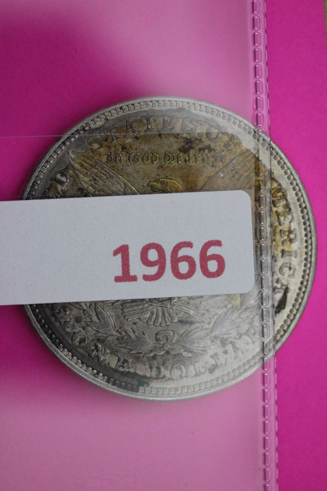 Toned 1921 D Morgan Silver Dollar Coin Guaranteed Authentic U.S.A. Seller 1966