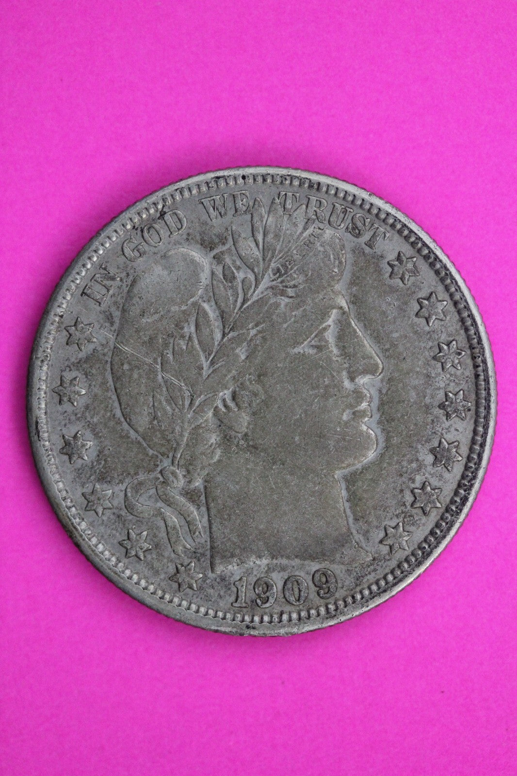 1909 P Barber Liberty Half Dollar Scarce Semi Key Date Silver Coin 240